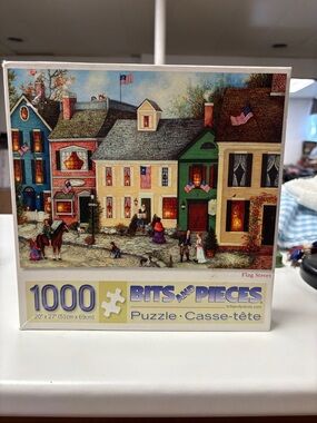 Bits and Pieces 1000-Piece 'Flag Street' Puzzle - Multi-Color